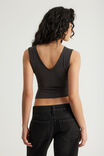 Soft Washed V Neck Top, PHANTOM - example image 3