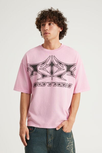 Notion Vintage Graphic Tshirt, NTN WASHED PINK GELATI/CYBER SIGIL