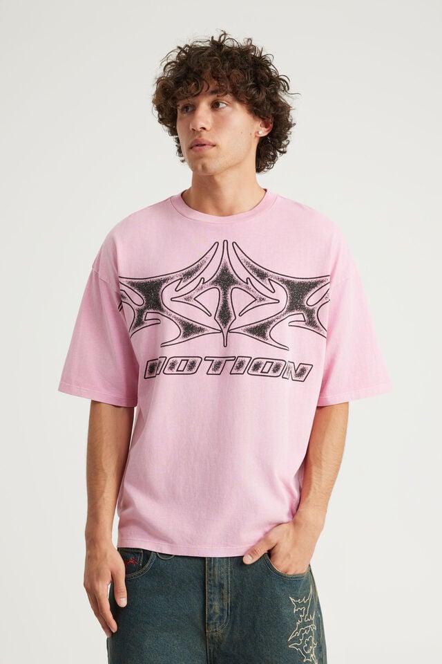 Notion Vintage Graphic Tshirt, NTN WASHED PINK GELATI/CYBER SIGIL
