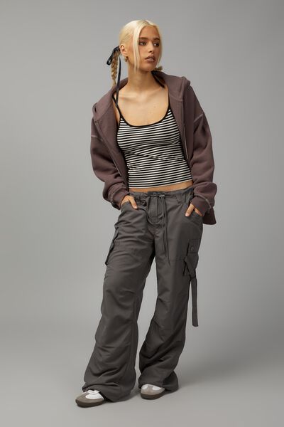 Strappy Utility Pant, CHARCOAL