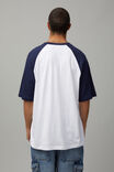 Oversized Pop Culture Raglan T Shirt, LCN COK WHITE NAVY/COCA COLA CLASSIC - alternate image 3