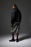 Authentics Oversized Zip Thru Hoodie, BLACK - example image 3