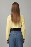 Open Knit Crop Jacquard Jumper, YELLOW/STAR - alternate image 3