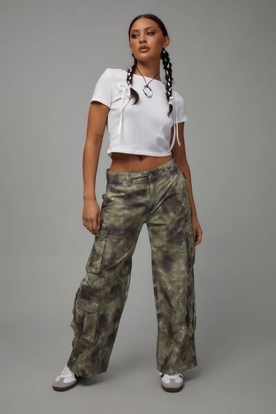 Strappy Cargo Pant, BLEACH WASH