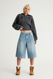 Romy Baggy Jort, CHARISMA BLUE/SKULL ANGEL WINGS - example image 3