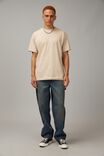 Relaxed Fit Basic T Shirt, BEIGE - alternate image 4