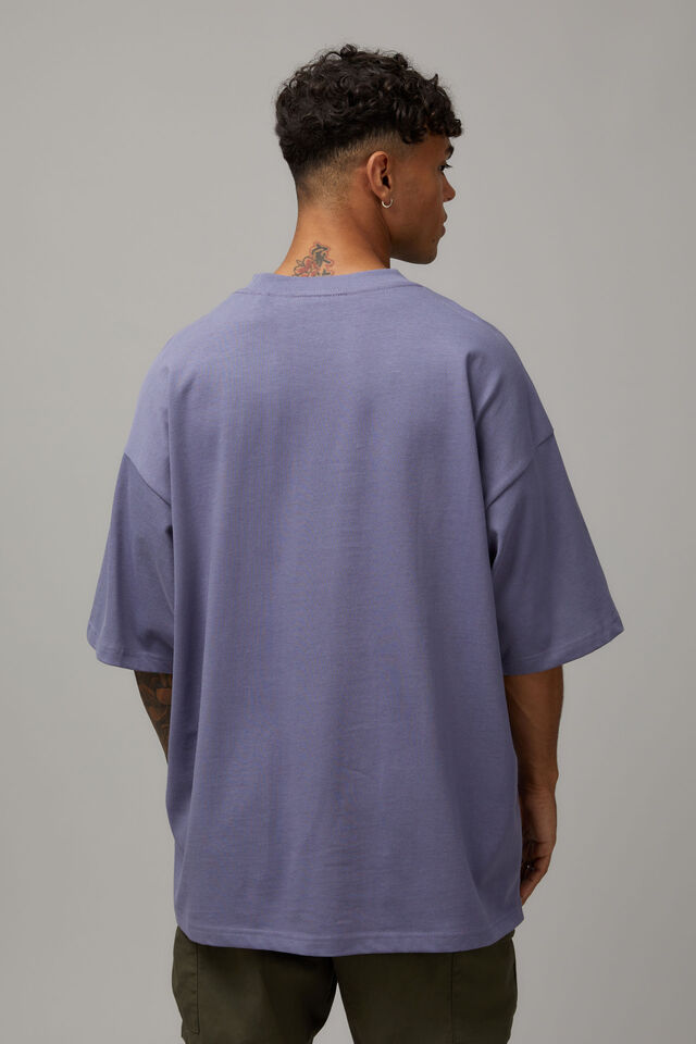 Heavy Weight Box Fit Graphic Tshirt, LAVENDER/FRUITS