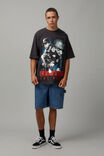 Oversized Music Merch T Shirt, LCN MT WASHED BLACK/ICE CUBE LIGHTENING - alternate image 2