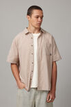 Short Sleeve Shirt, BROWN/MICRO CHECK - alternate image 1