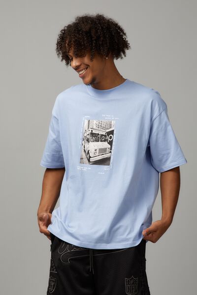 Box Fit Unified Tshirt, CAROLINA BLUE/FROSTEE TRUCK