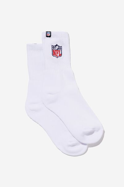 License Retro Sport Socks, LCN NFL WHITE/NFL LOGO