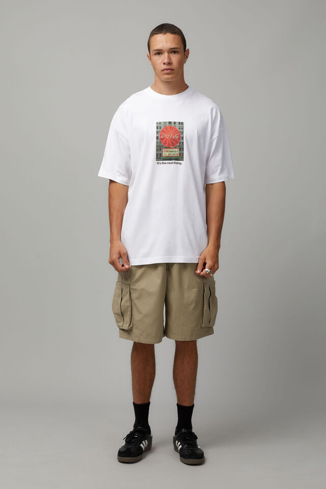 Oversized Pop Culture T Shirt, LCN COK WHITE/COKE ATLANTA