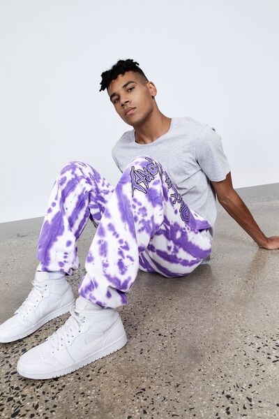 Tv/Movie Relaxed Trackpant, LCN CAR PURPLE TIE DYE/RICK & MORTY