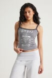 Kiki Cami, STEEL MARLE SLATE STRIPE/ANGEL BABY - example image 1