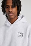 Half Half Hoodie, HH SILVER MARLE/HALF HALF WORLDWIDE GRAFITTI - alternate image 5