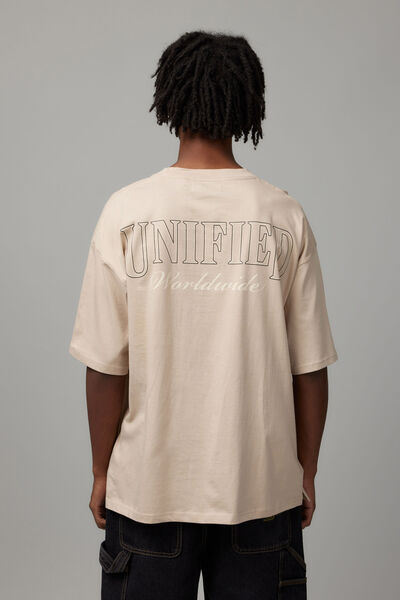 Box Fit Unified Tshirt, BEIGE/UNIFIED SPORT