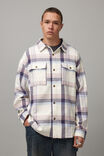 Street Flannel Shirt, OFF WHITE/NAVY CHECK - alternate image 3