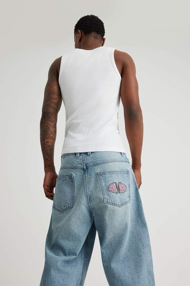 Half Half Classico Baggy Jean, VINTAGE BLUE