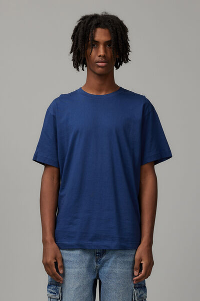 Relaxed Fit Basic T Shirt, ACADEMY BLUE