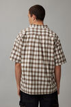 Boxy Street Shirt, LIGHT BROWN CHECK - alternate image 3