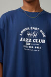 Half Half Box Fit Graphic T Shirt, ACADEMY BLUE/JAZZ CLUB - alternate image 4