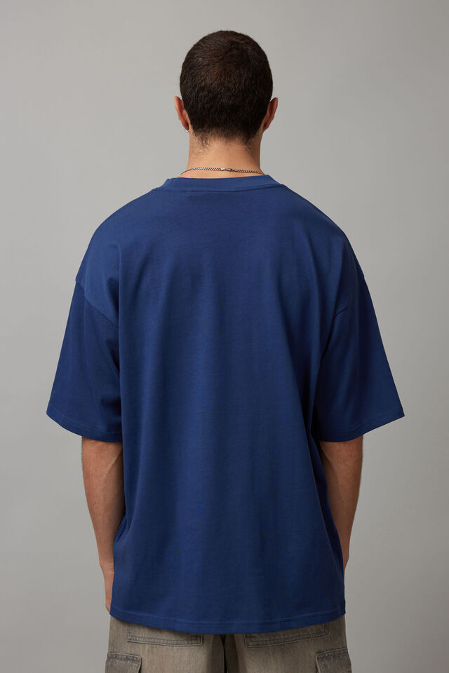 Heavy Weight Box Fit Graphic Tshirt, ACADEMY BLUE/JAZZ CLUB