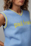 Paul Frank Oversized Knit Vest, LCN PAU MAYA BLUE/PAUL FRANK - alternate image 4