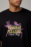 Oversized Open Gallery T Shirt, OG BLACK/TROUBLE IN PARADISE - alternate image 4