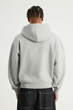 Authentics Oversized Zip Thru Hoodie, GREY MARLE - example image 3