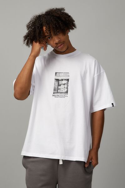Box Fit Unified Tshirt, WHITE/BROOKLYN DELI