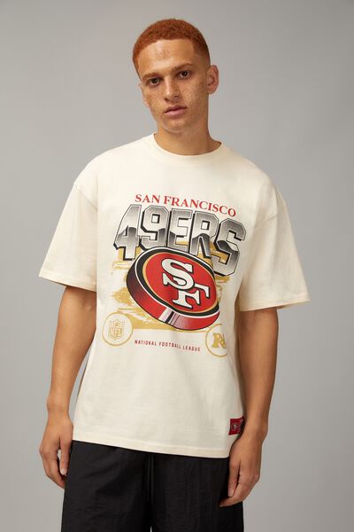 Oversized Nfl T Shirt, LCN NFL OFF WHITE/49ERS BEVEL