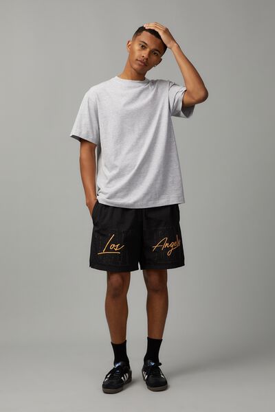 COTTON ON LAKERS SHORTS, Men's Fashion, Bottoms, Shorts on Carousell