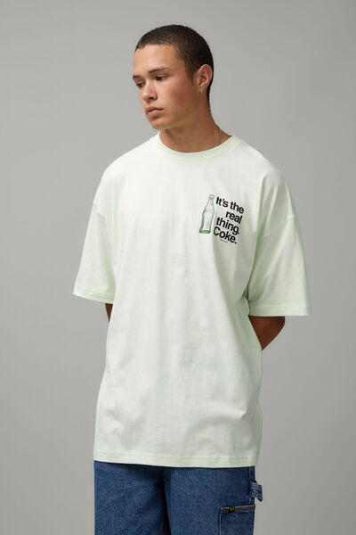 Oversized Pop Culture T Shirt, LCN COK MINT/COKE THE REAL THING