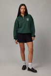 Slouchy Graphic Qtr Zip, PINE GREEN/NYC - alternate image 2