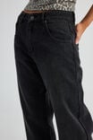 Mid Rise Straight Jean, WASHED BLACK - alternate image 4