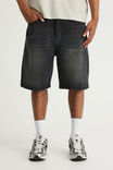 Notion Baggy Denim Short, BLACK VEIL/GHOST GRAPHIC - example image 1