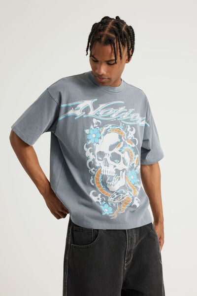 Notion Vintage Graphic Tshirt, NTN WASHED PAVEMENT/SKULL & SNAKE