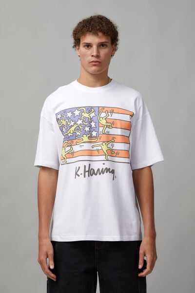 Keith Haring T Shirt, LCN KEI WHITE/KEITH HARING USA