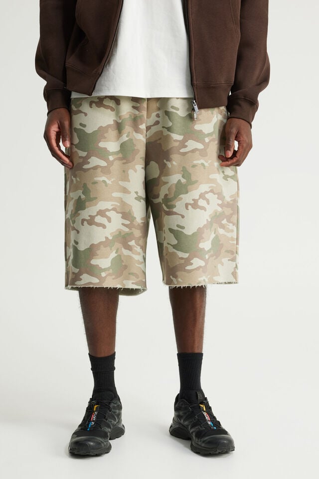 Authentics Baggy Track Short, WASHED SUMMER CAMO