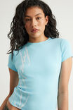 Fitted Graphic Tee, LAGUNA BLUE/SUPERSCRIPT - example image 4