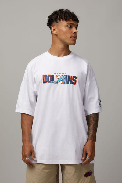 Essential Nfl T Shirt, LCN NFL WHITE/DOLPHINS CREST