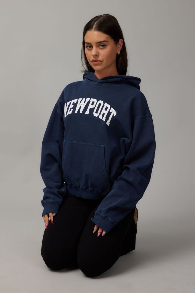 Graphic Hoodie, WASHED NAVY/NEWPORT