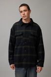 Street Flannel Shirt, BLACK KHAKI CHECK - alternate image 2