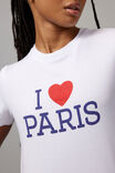 Cotton Graphic Tee, WHITE/I HEART PARIS - alternate image 4