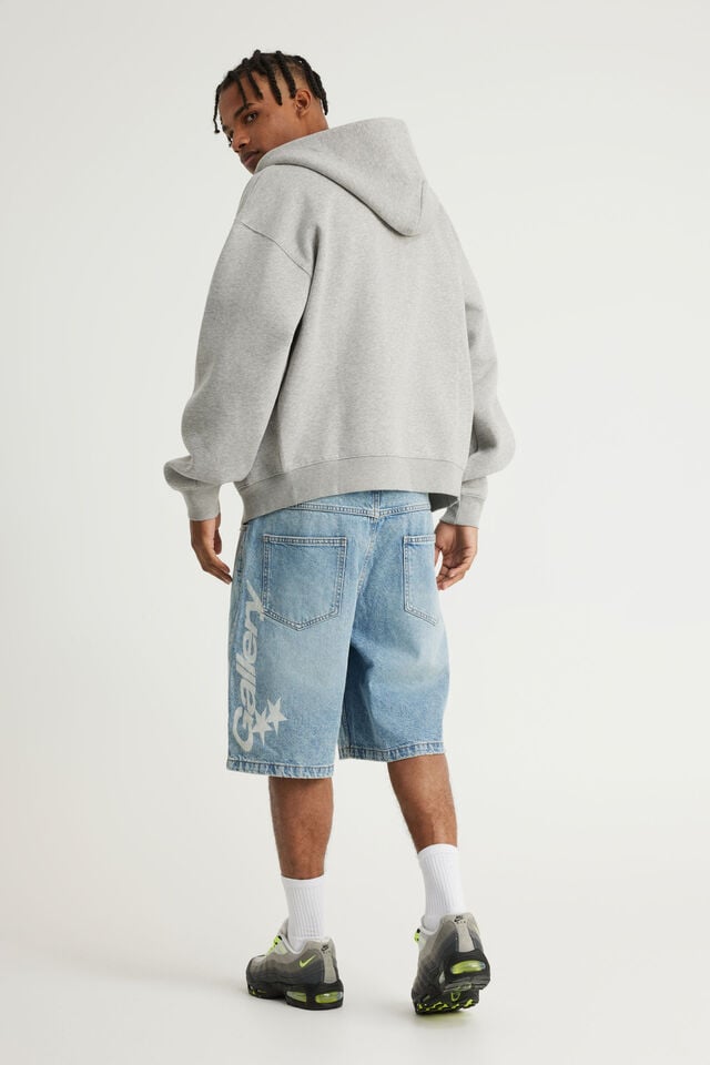 Open Gallery Baggy Denim Short, TORQUAY BLUE