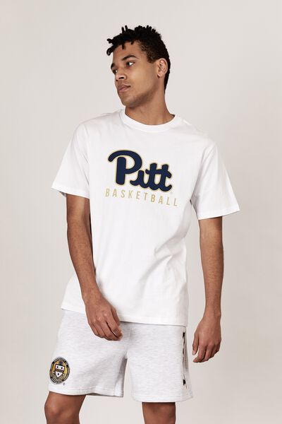 Regular College T Shirt, LCN PIT WHITE/PITT BASKETBALL
