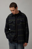 Street Flannel Shirt, BLACK KHAKI CHECK - alternate image 1