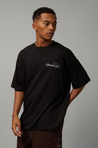 Box Fit Unified Tshirt, BLACK/STATEN ISLAND
