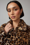 Leopard Faux Fur Jacket, LEOPARD PRINT - alternate image 4