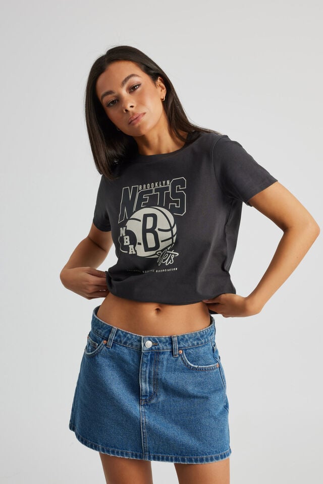 Lcn Nba Cotton Graphic Tee, LCN NBA PHANTOM/BROOKLYN NETS